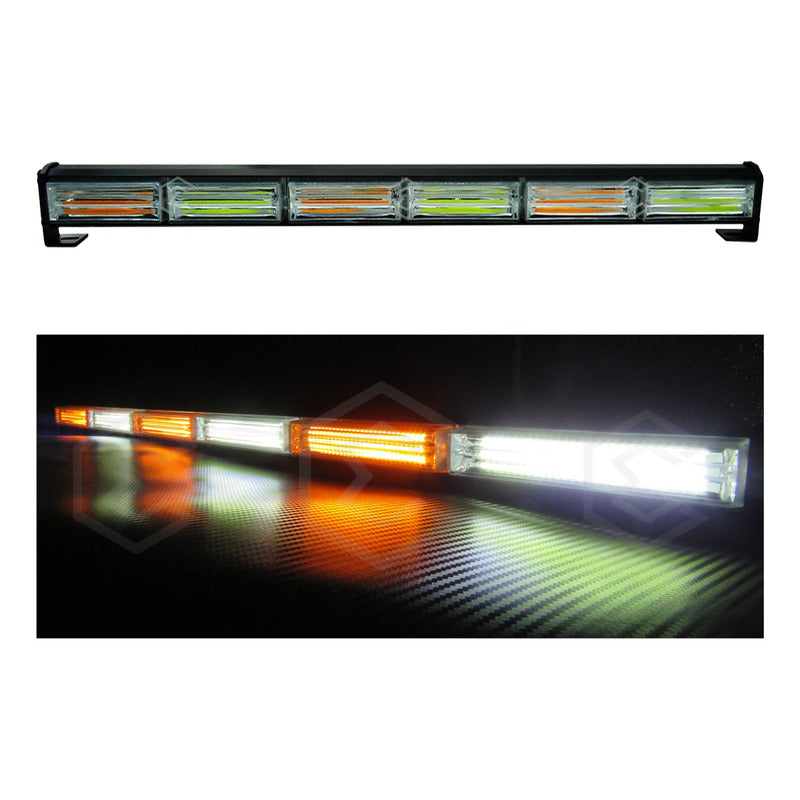 Barra Torreta Led Cob 6 Módulos Estrobo Código 16 Funciones