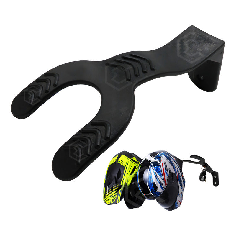 Soporte Gancho Pared Para Casco Biker Accesorios Resistente Negro