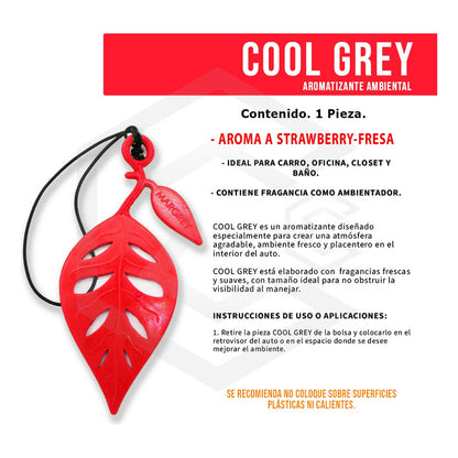 Aromatizante Margrey 2pza Auto Casa Ambiental Cool Grey Hoja