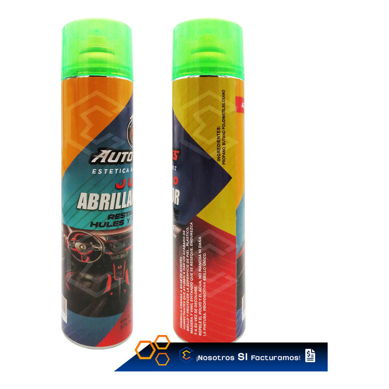 6 Abrillantador Jumbo Restaurador De Hules Y Plásticos 579ml Abrillantador