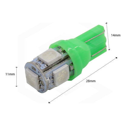 Kit 10 Focos Pellizco 5 Leds 5050 T10-158 Color A Eligir