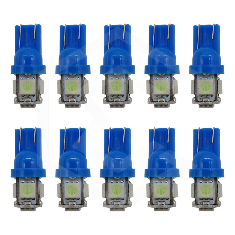 Kit 10 Focos Pellizco 5 Leds 5050 T10-158 Color A Eligir