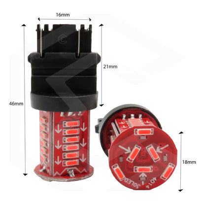 2 Focos Calavera 1157 1156 3157 7440 7443 30 Led Estrobo 12v