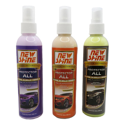 2 Protector All Brillo Renueva Vinil Plastico Piel Aromas