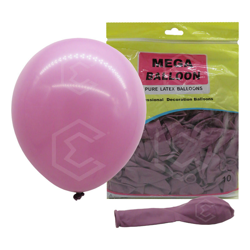 Bolsa 100 Globos Uva Lavanda Brilloso #10 Fiesta Bodas Latex Morado
