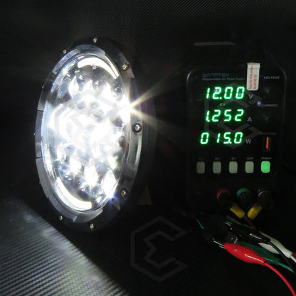 Par Faros Led 7'' Pulgadas Redondo Jeep Vocho 16 Lupa 12-24v