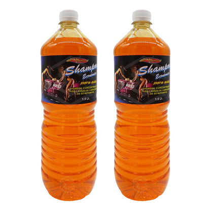 2 Shampoo Espumoso Auto Concentrado Acabado Brillante 1.5lts