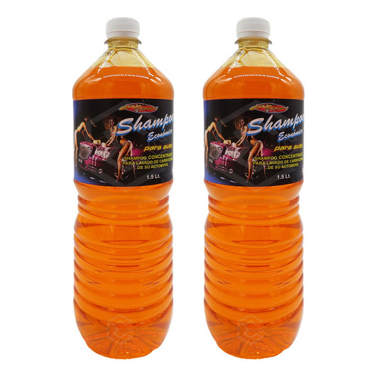 2 Shampoo Espumoso Auto Concentrado Acabado Brillante 1.5lts