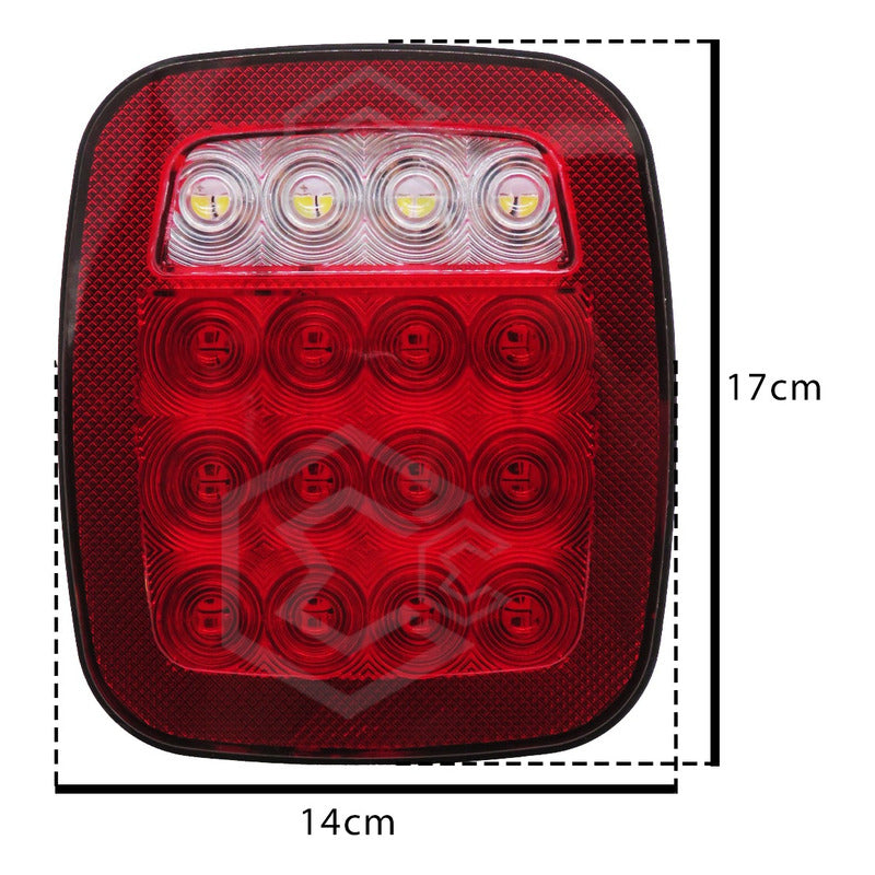 2 Plafón Calavera Tipo Jeep Slim 16 Led Multifunción 12-24v