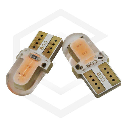 Kit 5 Pares  Focos Led Cob Pellizco T10 Silicon Auto Moto