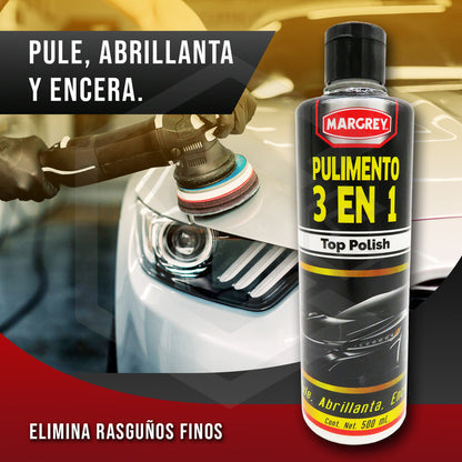 2abrillantador, Cera Y Pulimento 3 En 1 Polish Margrey 500ml