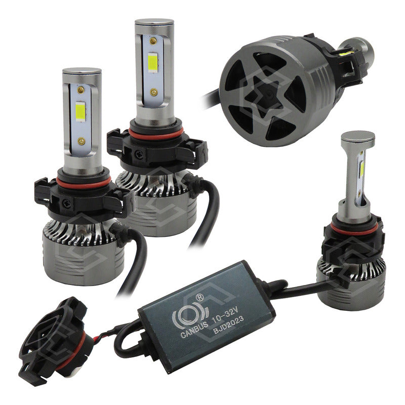 Kit Focos H16 12 Led Csp 9-30v 29.6w Real Alta Baja 8000lm H16