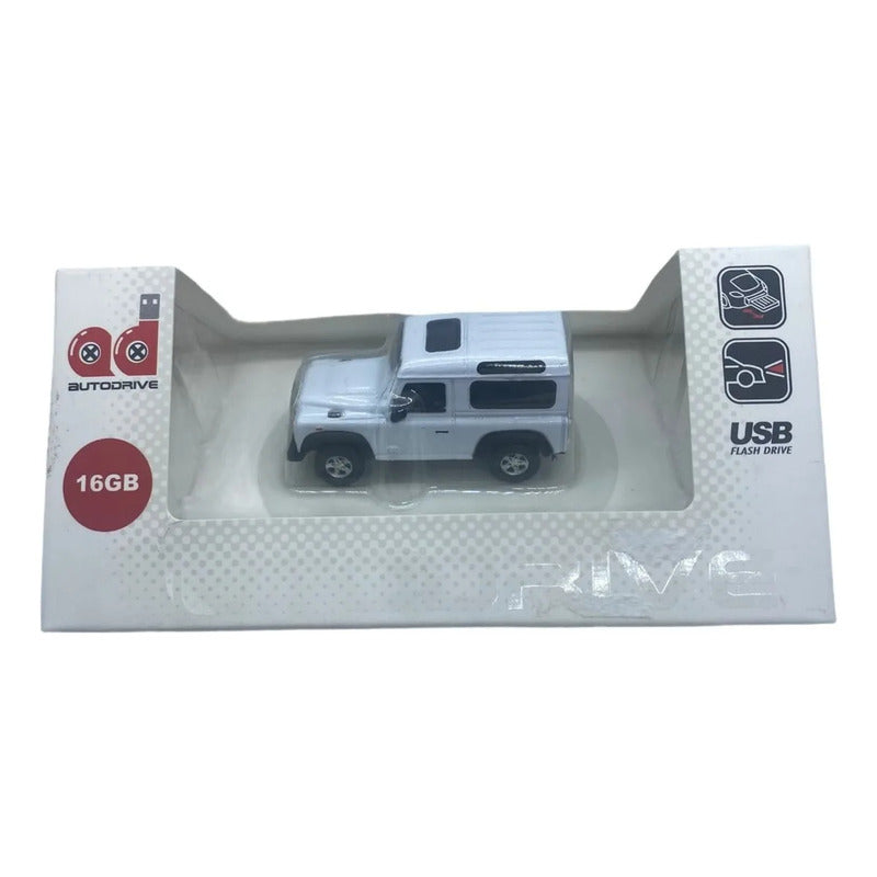Memoria Usb En Forma De Coche Land Rover Defender 16gb Lujo Blanco Land Rover