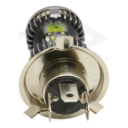 Foco Moto H4 Lupa Proyector Ba20d Bicolor 66 Led 2 Funcion T