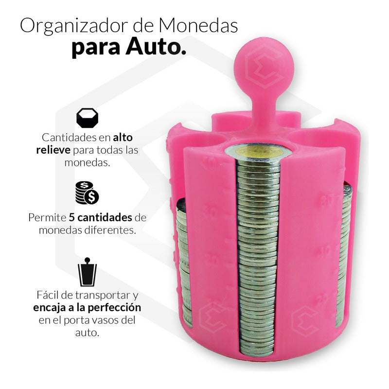 1 Porta Monedas Porta Vasos Auto Con Contador Taxi Uber Didi