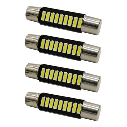 4 Focos Fusible Festoon 28mm Y 31mm T6.3 Con 9 Led Viseras
