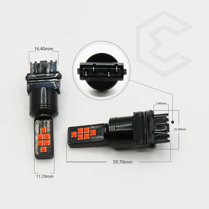 2 Focos 12 Led Canbus Cuarto Stop 12-24v 1156 57 3157  7507