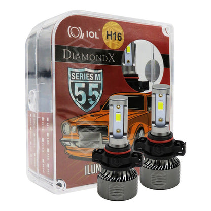 Kit Focos H16 12 Led Csp 9-30v 29.6w Real Alta Baja 8000lm H16