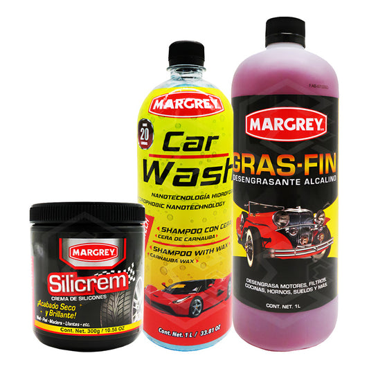 Shampoo Para Vehículo Margrey Shampoo Con Cera Carnauba Auto