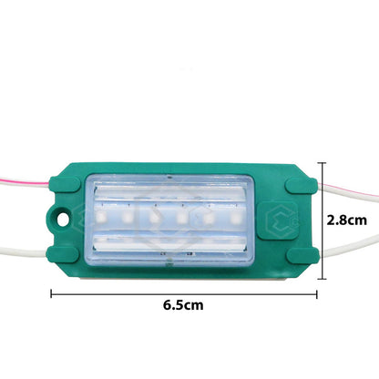 10 Módulo Rect 6led Mz-65 Alta Intensidad Color A Elegir 12v
