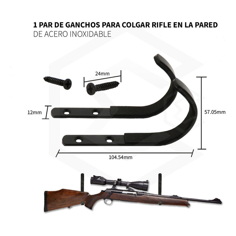Gancho Para Colgar Rifle En La Pared De Acero Inoxidable