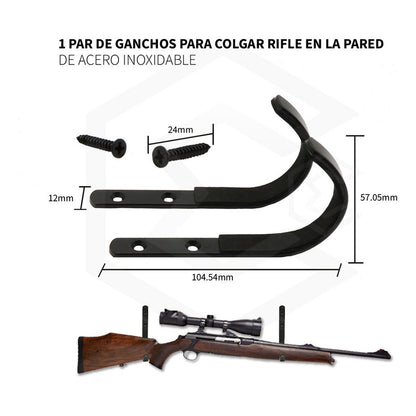 Gancho Para Colgar Rifle En La Pared De Acero Inoxidable