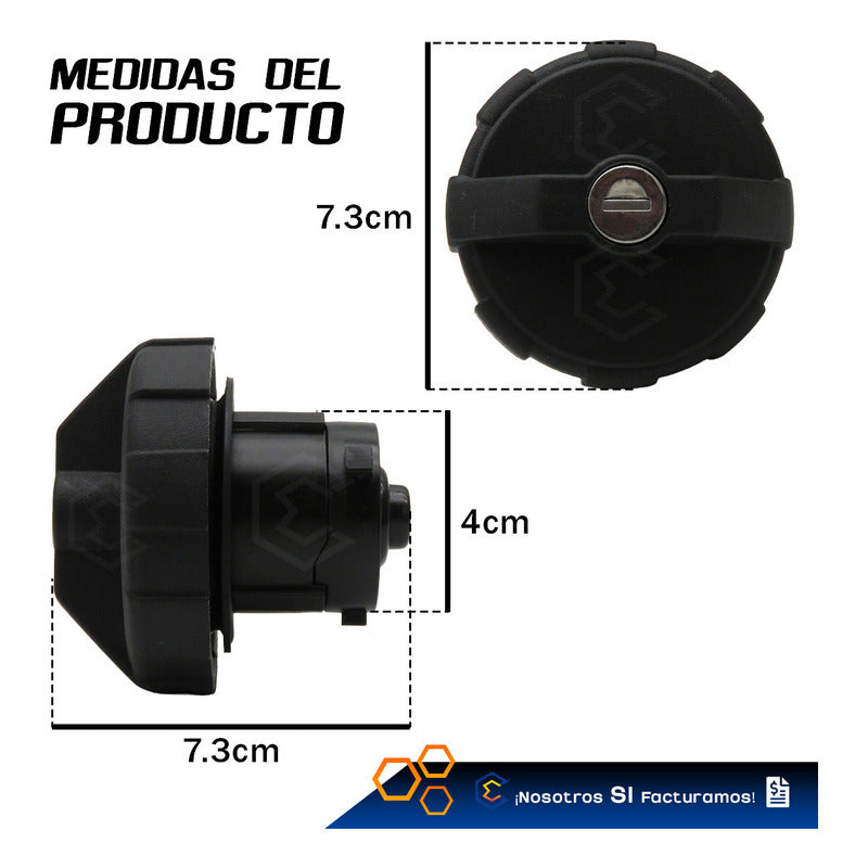 Tapón Tanque De Gasolina Para Ford Lobo Cn Llave Color Negro Negro