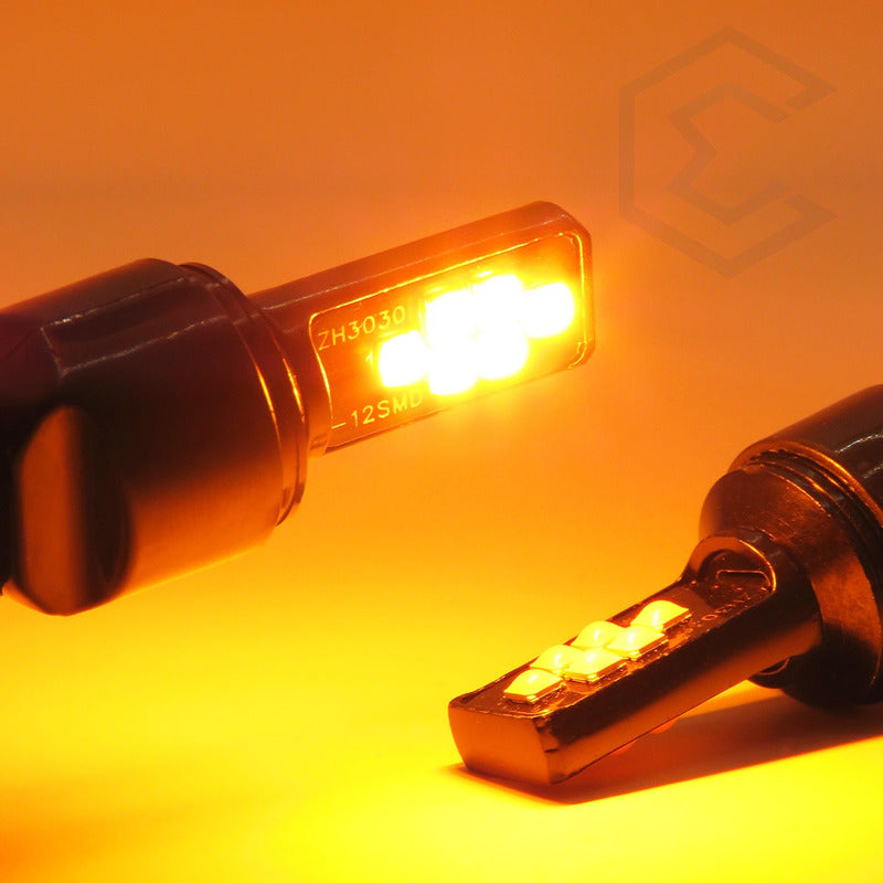 2 Focos 12 Led Canbus Cuarto Stop 12-24v 1156 57 3157  7507