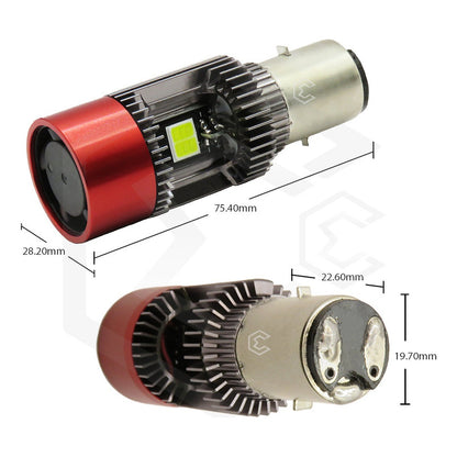 Foco Moto H4 12 Leds Csp Ba20d Con Ventilador 9000lm Realest