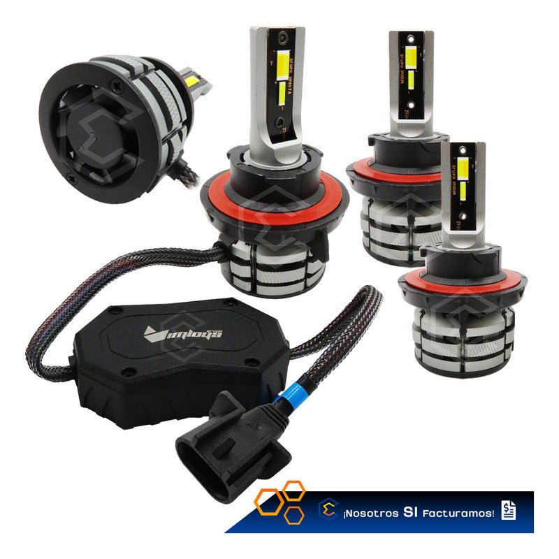 Kit Focos Led H13 Ventilador Alta Y Baja Tricolor 18,000lm H13