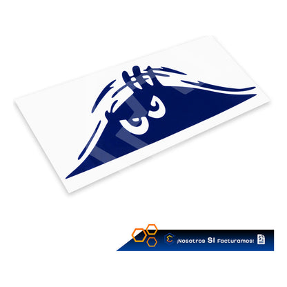 2 Calcomanía Sombra Fantasma Sticker Vinil Auto Moto 25x10cm