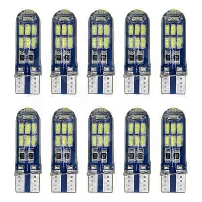 Kit De 10 Focos De Pellizco T10 15 Leds Encapsulado 3014 12v
