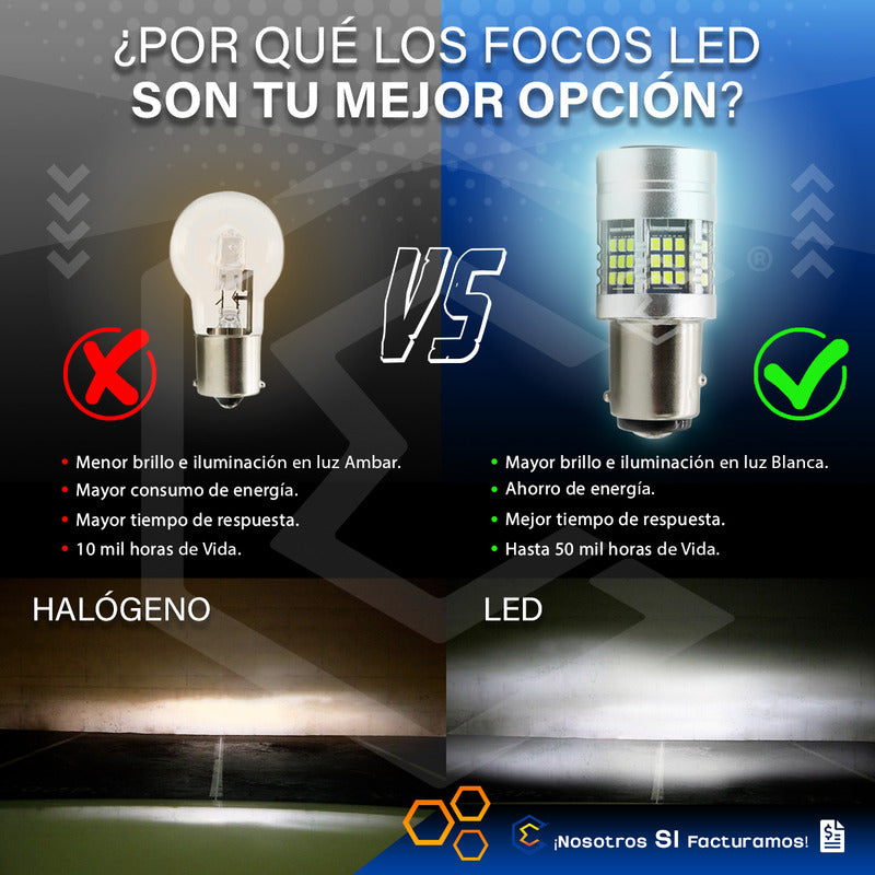 2 Focos 1157 54 Leds Canbus Fijo Ventilador 12v 29w 1000lm