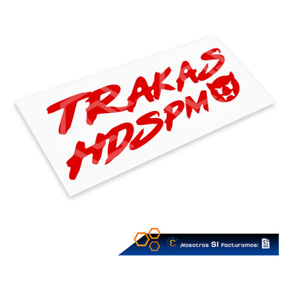 Calcomanía Trakas Hdspm Sticker Vinil Auto Moto 20cm X 9cm