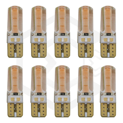 Kit 5 Pares Focos Led Cob Grande Pellizco T10 Silicon Auto