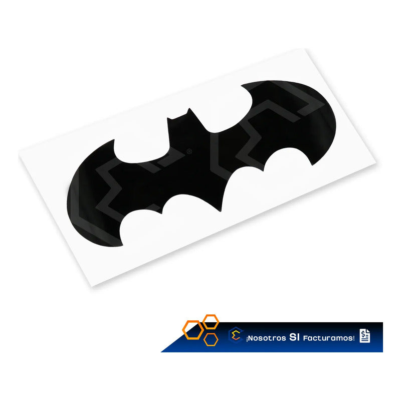 Calcomanía Batman Escudo Negro Sticker Vinil Auto Moto 15cm