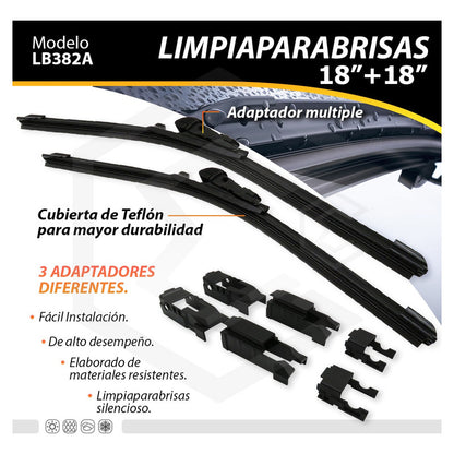 Pluma Limpiaparabrisa Tipo Banana Auto Camión Varias Medidas