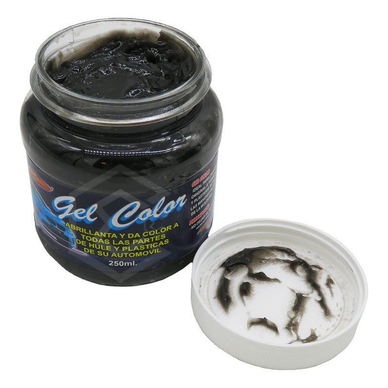 3 Gel Abrillantador Renueva El Color Hules Y Plasticos 250ml Negro