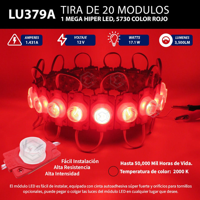 10 Módulos 1 Hiperled 5730 Encapsulado Color A Escoger 12v