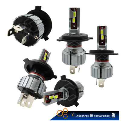 Kit Focos 24 Led H4 Alta Y Baja Plug And Play 10000lm 12-24v H4