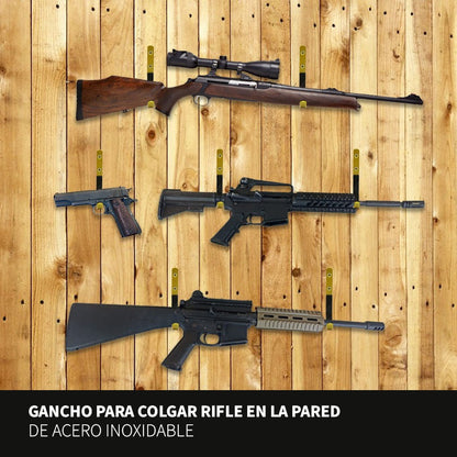 Gancho Para Colgar Rifle En La Pared De Acero Inoxidable