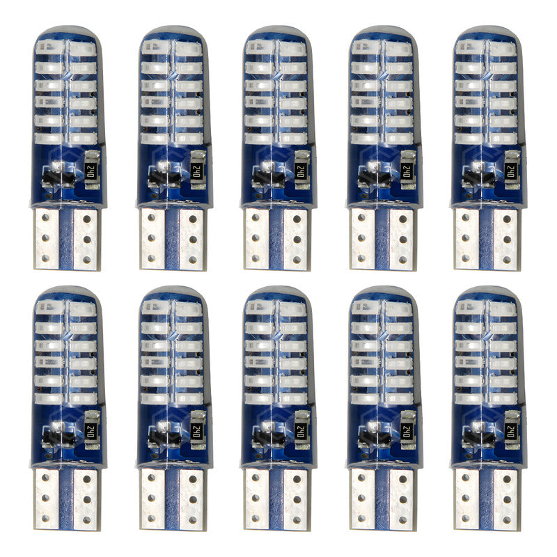 Kit 10 Focos De Pellizco 24 Leds Smd T10 Gel Luz Estrobo 12v