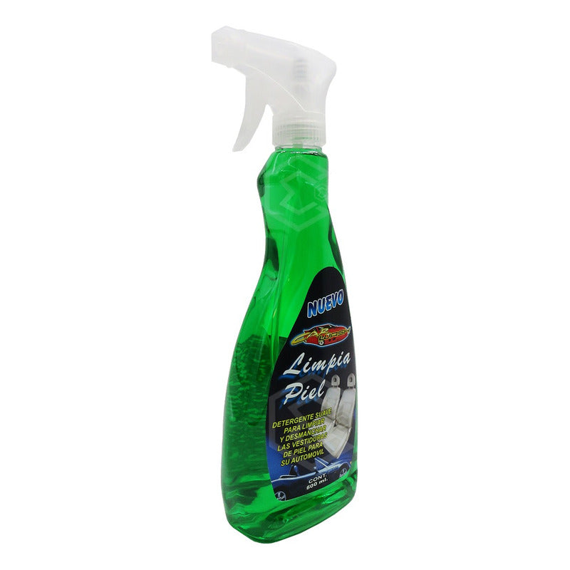 2 Detergente Automotriz Limpiador Vestiduras De Piel 600ml Verde