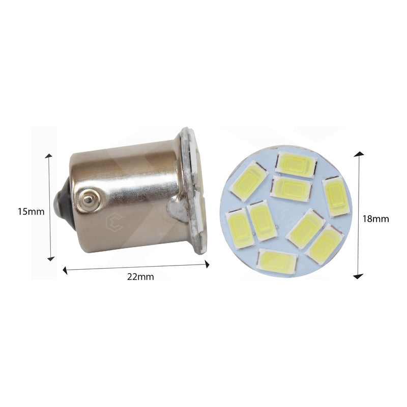 10 Focos 9 Leds 1157 1034 1156 1141 Direccional Reversa Stop