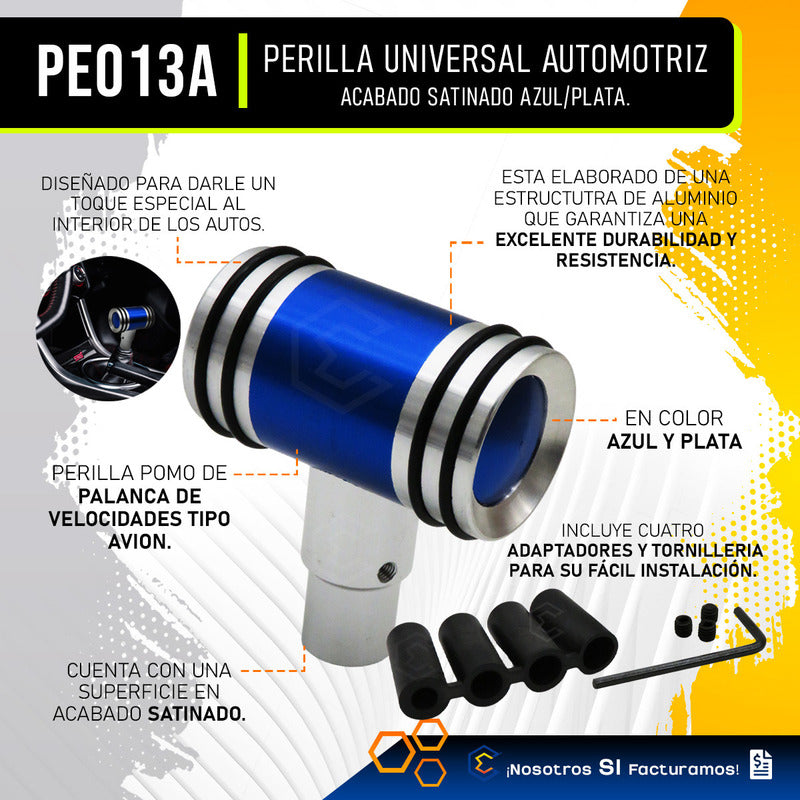 Perilla Pomo Palanca Universal Cambios Tipo Avion Automotriz