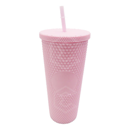 3 Termo Vaso Con Popote Studded Doble Pared Plástico 700ml