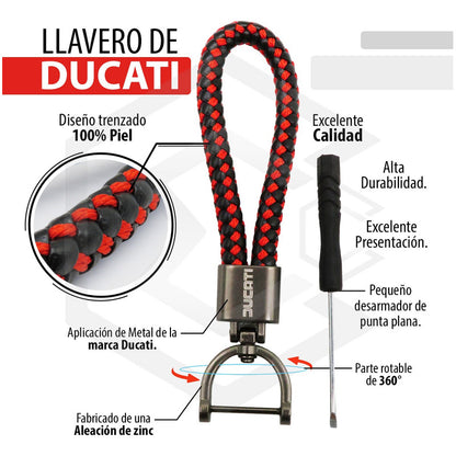Llavero Para Moto Ducati 100% Piel Monster Diavel Panigale
