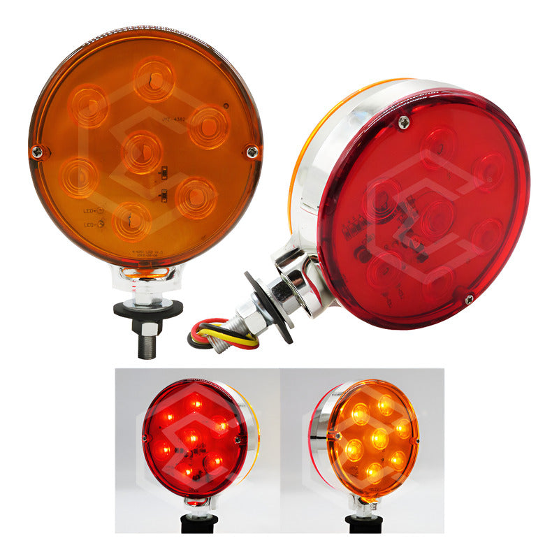 Par De Plafón Direccional Redonda 14 Leds Bicolor 12-24v