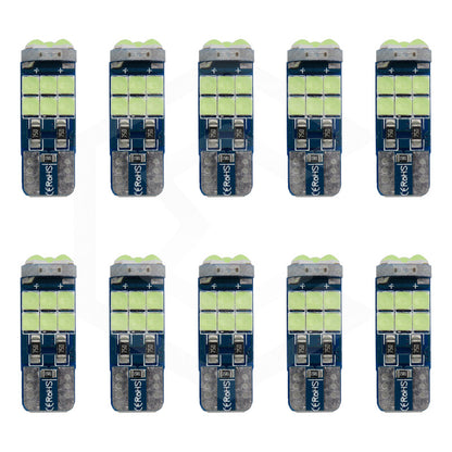 Kit De 10 Focos Pellizco T10 15 Leds Burbuja Doble Polaridad