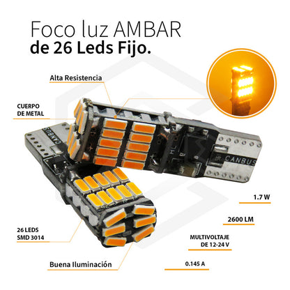 Kit 10 Focos De Pellizco 26 Led Canbus Smd Super Potente 12v